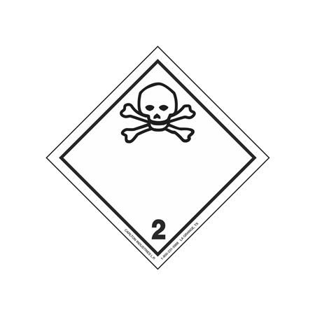 GHS Class 2 Poisonous Material Label Transport Pictogram 4"